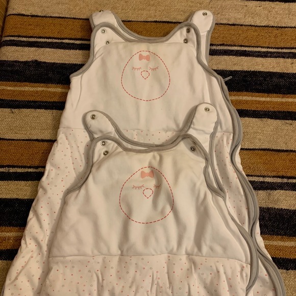 Nested Bean Zen Sack Winter Wearable Blanket L 26 36 lbs Pink Dot Bear 15-24 MO